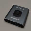 HDMI Switch 4k@60hz Splitter, GANA Aluminum Bidirectional HDMI Switcher 2 in 1 Out, Manual HDMI Hub Supports HD Compatible with Xbox PS5/4/3 Blu-Ray Player Fire Stick Roku (Grey)