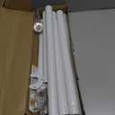 2 Pack Closet Rods for Hanging Clothes, 17 to 69 Inch Heavy Duty Stepless Adjustable Closet Hanging Rod, 1.3 Inch Diameter Metal Closet Rod for Wardrobes Laundry Bedroom RV, White