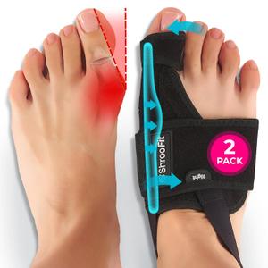 Bunion Corrector for Women Big Toe  2-Pack Adjustable Bunion Splints & Bunion Brace for Pain Relief and Toe Alignment  Day & Night Support for Hallux Valgus and Foot Discomfort  Also for Men