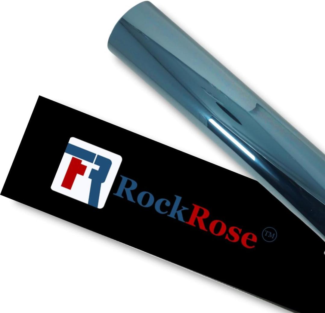 RockRose 75% Nano Ceramic Car Window Tint 40 in x 25FT 2PLY Privacy Film Heat Block, 99% UVR, and 85% IRR Block for Auto or Home Strong Adhesive, Easy Shrink, Plotter Friendly - Charcoal