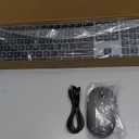 Amazon Basics Ultra Premium Wireless Keyboard and Mouse Combo, Rechargeable, Full-Size with Number Pad, Sleek Design, Plug and Play, Quiet Typing, 2.4GHz USB Receiver, Black (QWERTY)