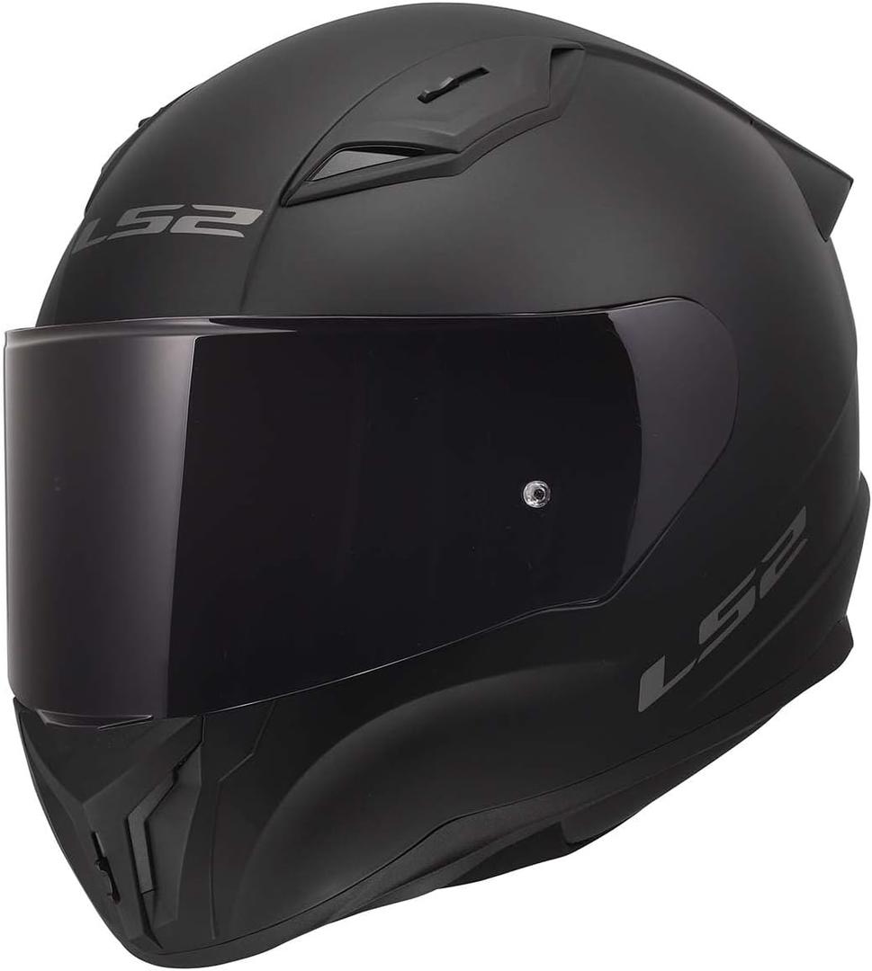 LS2 Helmets Centric Full Face Motorcycle Helmet (Blackout Matte Black - X-Small)