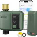 WiFi Water Timer for Garden Hose, Smart Sprinkler Controller with 984ft RF Range, Smart Lawn Watering System Irrigation Timer, APP/Voice Control, Rain Delay, Manual Irrigation (Brass Inlet)