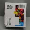 [32 oz 10 Pack] Food Storage Freezer Containers Clear Bottom with Blue Twist Top Lids Reusable, Plastic Airtight Meal Prep Containers BPA Free | Stackable | Leakproof | Microwave/Dishwasher Safe