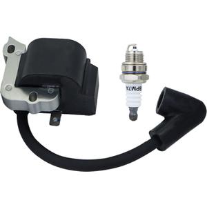 Ignition Coil for Stihl FS38 FS55 FS45 FS46 FC55 HL45 HS45 KM55 MM55 weed eater trimmer Engine Replace 4140 400 1308 4140 400 1307 with Spark Plug