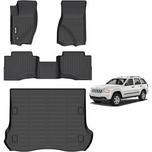 AIPOIL® Floor Mats & Cargo Liner Set for 2005-2010 Jeep Grand Cherokee All-Weather Easy to Clean All-Round Protection Full Set Automobile mats Accessories - Black