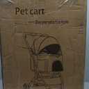 4 Wheels Pet Stroller for Small Medium Dogs Cats Up to 45 lbs Folding Dog Stroller with Detachable Breathable Carrier Suitable for Car Seat, Hand Carry & Travel, All Terrain, 3 in 1 Multifunctional