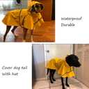 NACOCO Large Dog Raincoat Adjustable Pet Waterproof Clothes Lightweight Rain Jacket Poncho Hoodies with Strip Reflective (L, Orange)