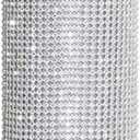 INSTOME 17oz Diamond Insulated Water Bottle  Sparkling Rhinestone Thermos for Women, Stainless Steel Bling Glitter Cup, Hot/Cold Retention, Leakproof & Stylish Daily Companion (silver, 17oz)