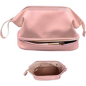 Grinko Travel Makeup Bag, Large Capacity Cosmetic Bag for Women