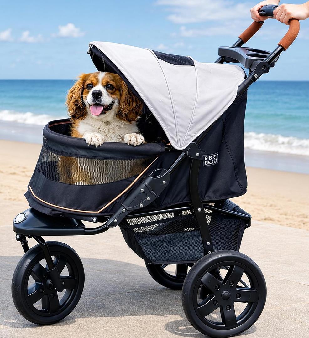 Pet Gear No-Zip AT3 Pet Stroller for Cats/Dogs, Light Sand