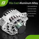New Alternator Compatible with L4 2.5L Nissan 2007-2012 Altima, 2007-2012 Sentra, 2011-2013 Rogue, 2014 2015 Rogue Select, Replacement for 11258, 23100-JA02A, TG12C032, AVA0074, TG12S217, 11258N
