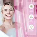 AmazerBath 72x78 Long Shower Curtain Liner, Clear Pink Plastic Shower Liner, Waterproof PEVA Shower Liners, Cute Lightweight Shower Curtains for Bathroom with 3 Magnets & 12 Rustproof Grommets