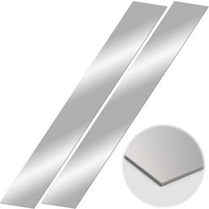 2 Pcs 304 Stainless Steel Sheet Metal Gap Filler Trim Strip (30"x 3"x 0.04" Thickness)Brushed Metal Finishing Sheet for Home Kitchen Tools