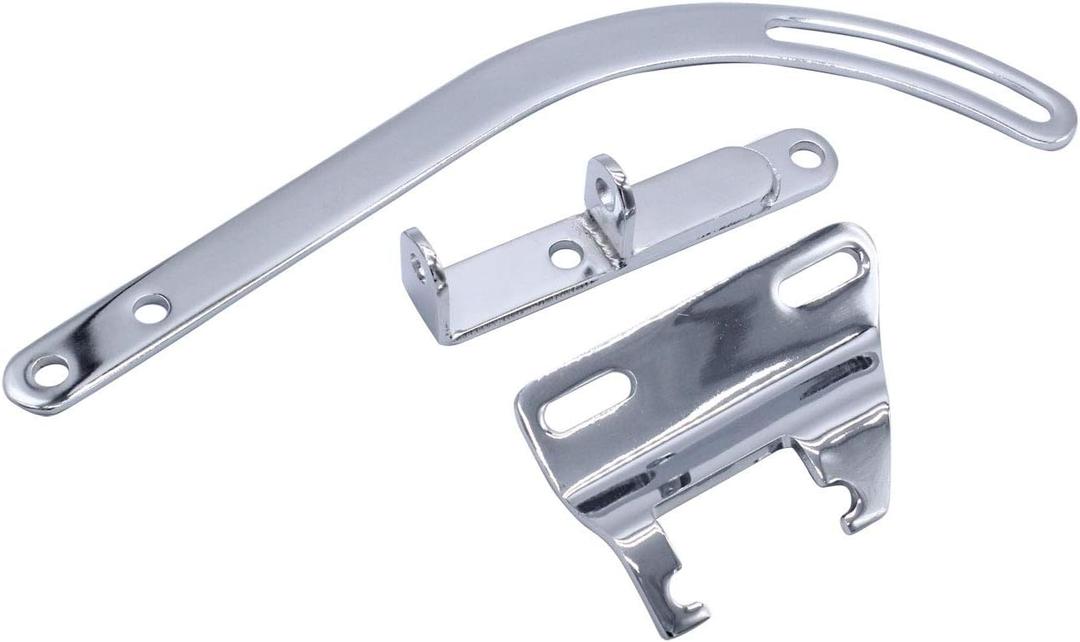 Small Block Chevy Alternator Bracket Kit Chrome, Compatible with Short Water Pump, 9254 9079 9008