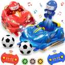 Parent-Child Interactive Game Remote Control Racing Car Set, Battle Mode Bumper Car with LED Lights and Sound Effects, Suitable and Birthday Gifts for Children Aged 6-12