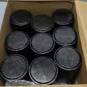 meekoo 18 Pcs Tea Tins Canister for Loose Tea 6 oz Airtight Tea Tins Bulk with Lids Metal Tea Jars Small Round Storage Containers for Travel Business Coffee Cans Candy Spices Herbs Kitchen(Black)