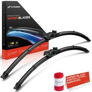 A-Premium 26" and 20" Windshield Wiper Blades Compatible with BMW X5 2019-2024, X6 2020-2024, X7 2019-2024, XM 2023-2024 - TLP Connector, with Wear Indicator & Towel, Left and Right (Pack of 2)