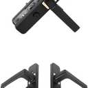Black Bathroom Door Lock Keyless Door Handle Single Latch