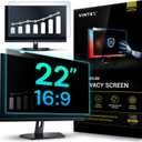 VINTEZ 22 Inch 16:9 Privacy Screen for Computer Monitor and Laptop - Anti Glare Protector Film Blue Light Filter Eye Protection - Computer Screen Privacy Shield, [1 Pack]