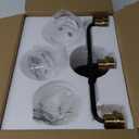 3 Light Bathroom Vanity Light, Black and Gold Bathroom Light Fixtures with Clear Glass Shade Modern Wall Sconces Lighting Bath Wall Lights Lamp for Mirror Kitchen Living Room Bedroom Hallway Cabinet