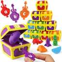 Coogam Alphabet Learning Toys for Toddlers, 26pcs Surprise Letters Treasure Locks with Keys, Uppercase Lowercase ABC Matching Color Sorting Game, Montessori Fine Motor Skill Gift for 3 4 5 Year Old