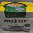 Crock-Pot Small 2.5 Quart Casserole Slow Cooker in White/Blue, Enjoy Eye-Catching Quick Meals, Durable and Compact