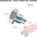 2PCS Car Floor Jack Handle Bolts, 3 Ton 4 Ton Horizontal Floor Jack Pressure Rod Fixed Screws for Hydraulic Top Handle, Car Floor Jack Tiny Spare Parts Screw Replacement
