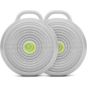 Yogasleep Hushh Portable White Noise Sound Machine for Baby - 2 Pack - 3 Natural Sounds with Volume Control, Compact Size, Noise Canceling for Sleep Aid, Office Privacy, & Meditation, Registry Gift