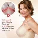 Lifting Bra for Women - No Underwire & Full Coverage Support Bra (White, XXL)