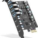 Sinefine PCIe to USB 3.0 Expansion Card 7 USB Ports (4 Type-A and 3 Type-C Ports), PCI Express USB Add in Card for Desktop PC Host Card