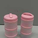 Termichy Stackable Formula Dispenser Portable Milk Powder Container, 2 Pack, Baby Pink