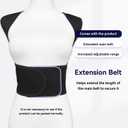 VOKOKOYA Posture Corrector for Women and Men,Adjustable Shoulder Straightener,Back Support Brace,Upper Spine scoliosis, hunchback Black Medium