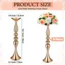 Rtteri 24 Pcs 20 Inch Tall Wedding Flower Stand Wedding Centerpieces for Table Metal Centerpiece Stand Flower Vase Floral Arrangement Holders for Reception Birthday Party Hotel Home Decoration (Gold)