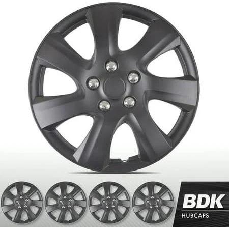 BDK KT-1021-16-MBK: Hub Cap/Matte Black 16", 4pcs