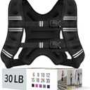 Zeerun Weighted Vest, 30LB for Men Women, 30LBS-Black