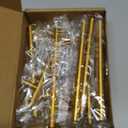 Goldenwarm 10 Pack 4 inch Gold Cabinet Handles Brushed Gold Cabinet Pulls Stainless Steel Drawer Pulls, Durable Kitchen Cabinet Handles - Bathroom Bedroom Dresser Handles Easy DIY Upgrade (4in Hole Centers)