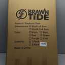 BRAWNTIDE Stadium Seat with Back Support - Comfy Cushion, Thick Padding, 2 Steel Bleacher Hooks, 4 Pockets, 2 Cup Holders, Reclining Back, Ideal Chair for Sport Events, Beaches, Camping, Concerts (Regular - Width 20.5 Inches, Black)