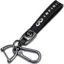 Genuine Black Leather Car Keychain For Infiniti G35 G37 M45 FX45 Q50 QX50 Q60 QX60 Q70 QX80 Car Keyring Keychains Strap