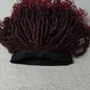 Dreadlock Braided Wigs with Headband Synthetic Goddess Faux Locs Hair Wig with Curly Ends Freetress Twist Crochet Hair Wigs For Black Women and Men (Ombre/99J, Headband)