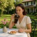 Turkish Tea Glasses  Striped Borosilicate Glass Mugs Set of 6 (200 ml / 7 oz)  Heat Resistant Glass Tea Cups  Curved Design Coffee Mugs  Dishwasher Safe