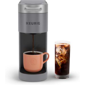 Keurig K-Slim Single Serve K-Cup Pod Coffee Maker, Multistream Technology, 3 Brew Sizes, Slim and Sleek Design, 46oz Removable Reservoir, Gray
