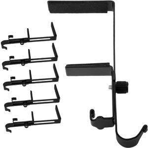 DECHOUS 6pcs Adjustable Christmas Stocking Holders Heavy-Duty Mantle Hooks No-Drill Wall Protection Telescopic Design for Fireplace Door Frames Windowsills Holiday Decoration