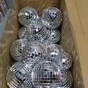 Funtery 100 Pcs Mirror Disco Balls Bulk Assorted Silver Hanging Disco Ball Decor for Home Wedding Birthday Dance Music 70 S Theme Party Christmas Tree Ornaments(1.2'',1.6'',2'',2.4'',4'')