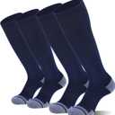 CS CELERSPORT 2 Pack / 3 Pack Baseball Socks for Youth Kids and Adult Softball Soccer Socks Over the Calf Tube Socks (Large, Navy Blue (2 Pairs))