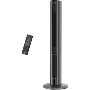 Lasko Oscillating All Season Tower Fan and Space Heater in One for Home with Adjustable Thermostat, Overheat Protection, 4 Fan Speeds, 3 Heat Settings and Remote, 42 Inches, 1500W, Gray, FH515