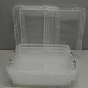 Citylife 3 PCS Plastic Storage Bins with Latching Lids Portable Project Case Clear File Box Stackable Storage Containers for Organizing A4 Paper, Photo, Document, Scrapbook, 5QT