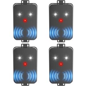 4 Pack Rodent Repellent for Car Engines, Three Power Supply Modes, Car Rodent Repeller Ultrasonic, Under Hood Flashing Light Covers a Wide Range, Suitable for Cars, Garages, Warehouses