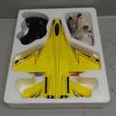 SU-27 RC Airplane,2.4GHz 2 Channel Remote Control Plane with Gyro Night Lights and 2 Batteries, Easy to Fly for Adults, Beginners and Kids Yellow Toy