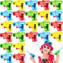 24 Pcs Mini Water Gun for Kids, Color Small Squirt Water Guns, Plastic Blasters for Beach Swimming Pool Toys, Summer Theme Party Favors, Outdoor Water Fighting Games Prop